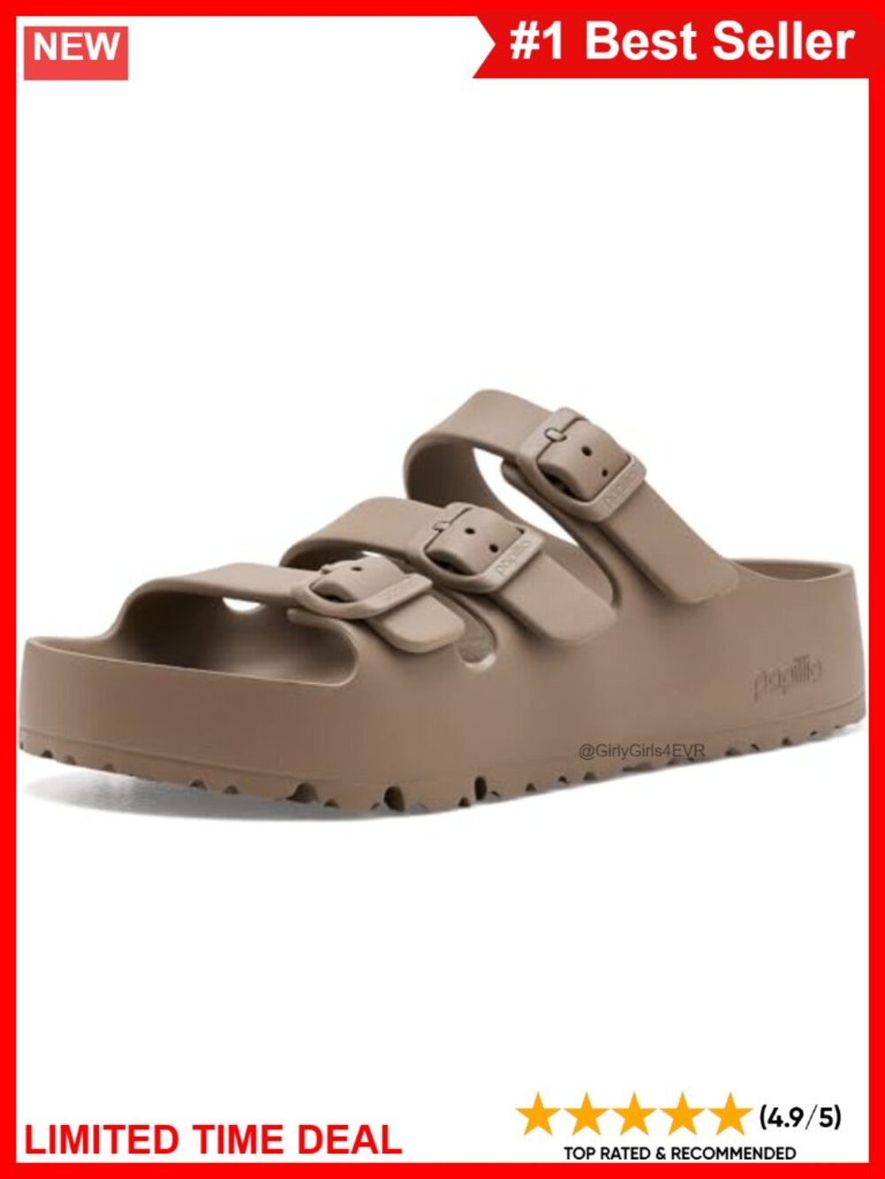 Papillio EVA Platform Strappy Sandals Cork Footbed Buckle Slingback